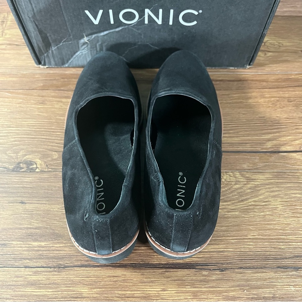 VIONIC ‘Willa’ Black Suede Wedge Loafers Women’s NEW Shoes Slip-On - Picture 5 of 10